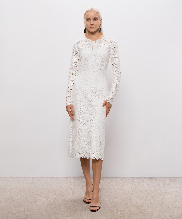 Ermanno Scervino Белое платье из кружева D492Q313CSAPEWZ изображение 2
