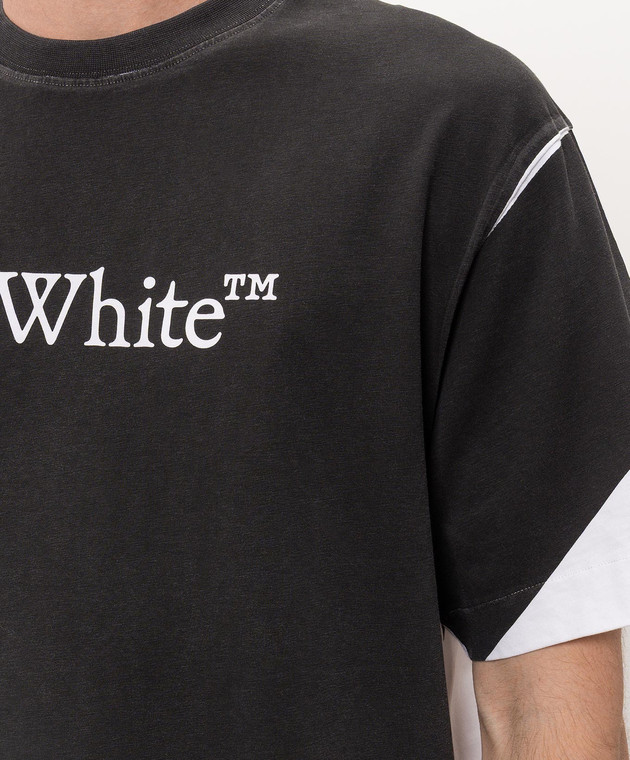 Off-White Футболка с принтом логотипа 44MAA120F26J01D изображение 5