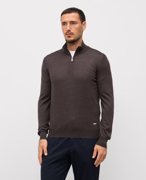 Enrico Mandelli Коричневый джемпер из шерсти 2K064A5270