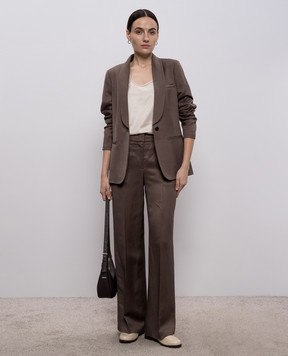 Peserico Бежевий топ з ланцюжком моніль A0848106638