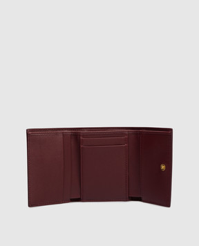 Dolce&Gabbana Бордове шкіряне портмоне з логотипом BI0770A9S25