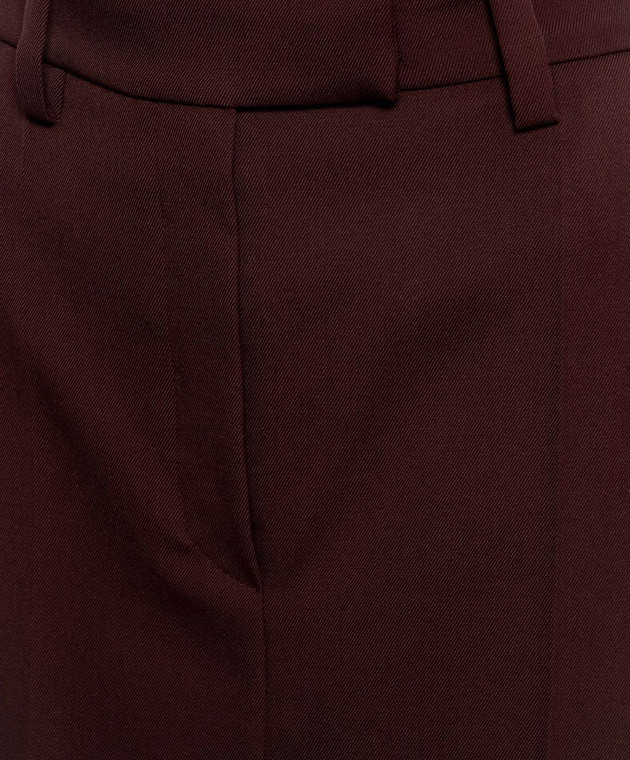 Brunello Cucinelli Бордова спідниця міді з вовни MG553G4074 зображення 5
