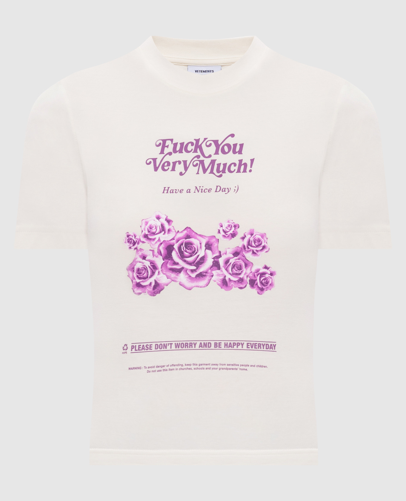 

Белая футболка Fuck You Very Much, Белый, Футболки