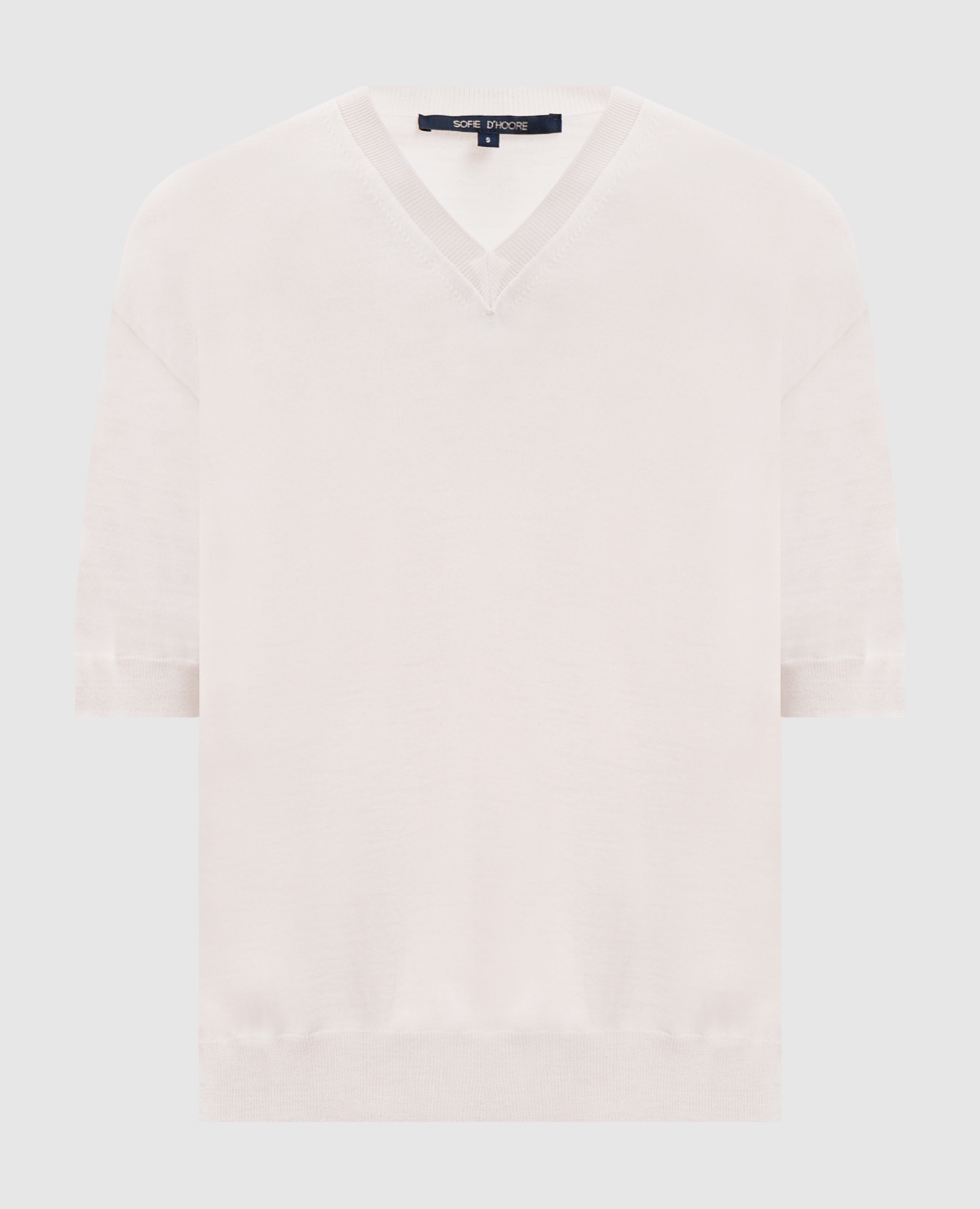 

Футболка MEMO цвета айвори из шерсти, Бежевый, Футболки