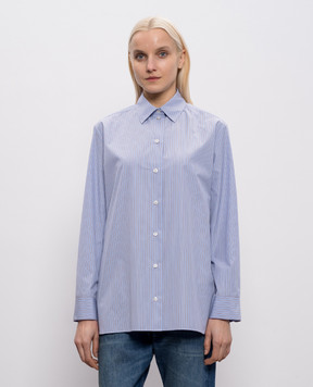 The Row Голубая рубашка Sisilia в полоску 5652W4448