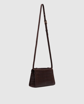 Babe Pay Pls Коричнева сумка крос-боді зі шкіри крокодила 200321SMK