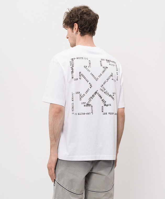 Off-White Белая футболка Type Arrow 44MAA120S26J00K изображение 4