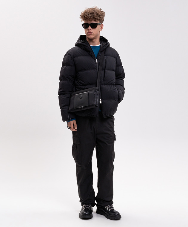 Moncler Синий джемпер с нашивкой логотипа L20919C00004M1113 изображение 2