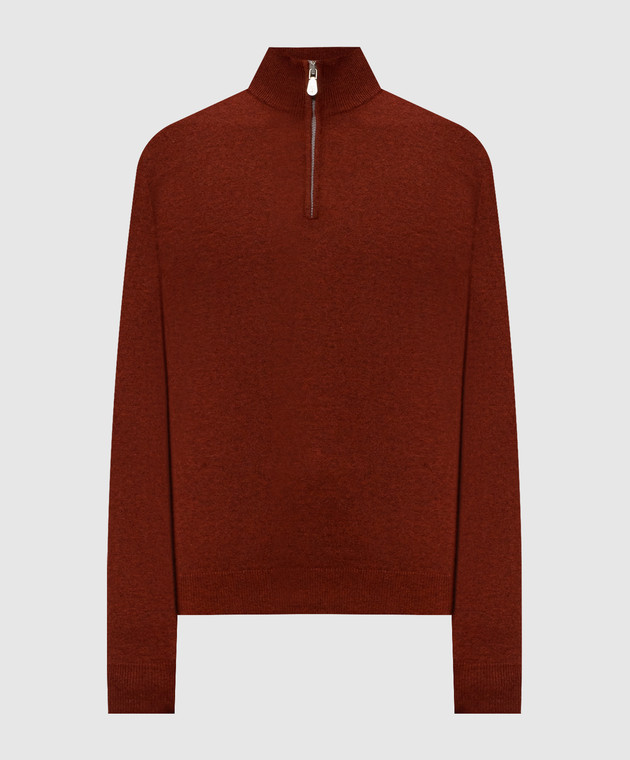 Brunello Cucinelli Терракотовый джемпер из кашемира M2200124