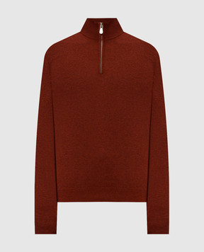 Brunello Cucinelli Терракотовый джемпер из кашемира M2200124