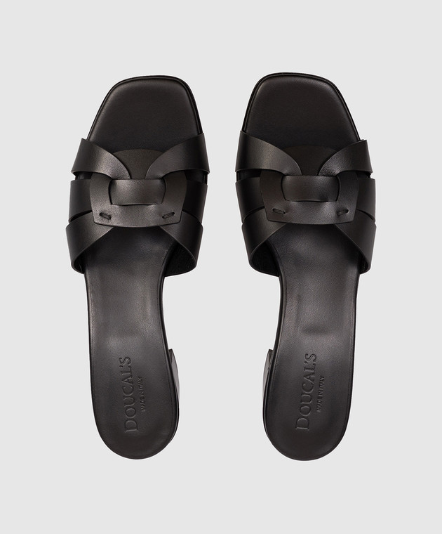 Doucal's Черные кожаные мюли DD8882EDITUF073 изображение 4