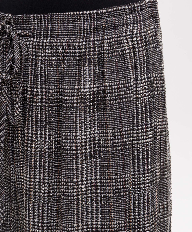 Ermanno Scervino Брюки в клетку с кристаллами D492P353CTXHF изображение 5