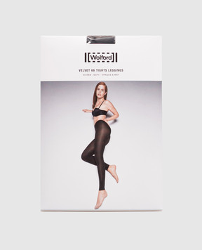 Wolford Чорні легінси VELVET 66 den 17017