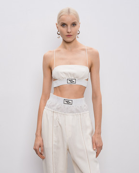 SSHEENA Бежевый топ Timido с льном 26SSTIMIDOTS26012