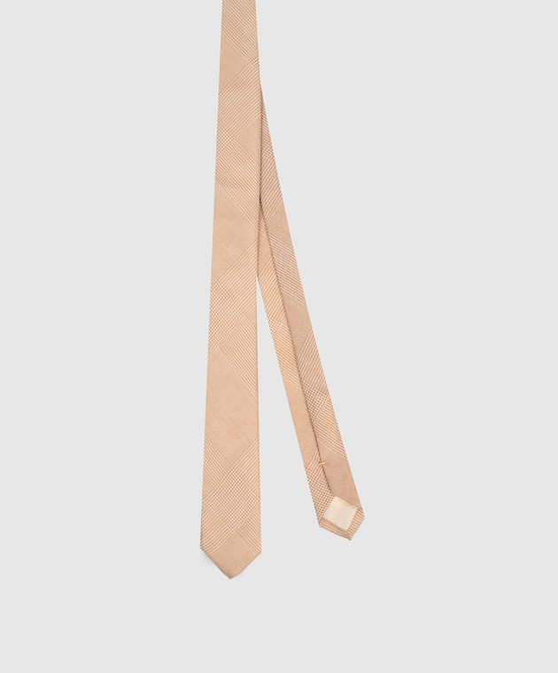 Ermanno Scervino Коричневый галстук в клетку D482R700WJV изображение 3