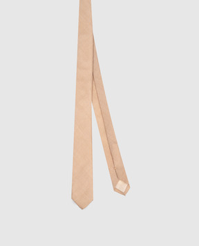 Ermanno Scervino Коричневый галстук в клетку D482R700WJV