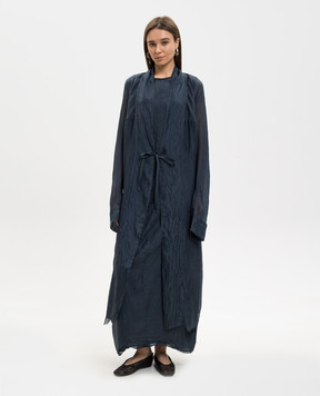 Marc Le Bihan Синій кардиган-кімоно із шовку 2300