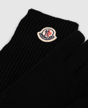 Moncler Чорні рукавички з вовни K20913A00008A9342