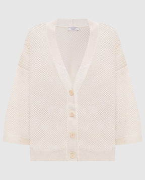 Peserico Ажурный кардиган цвета айвори A99032F129234R