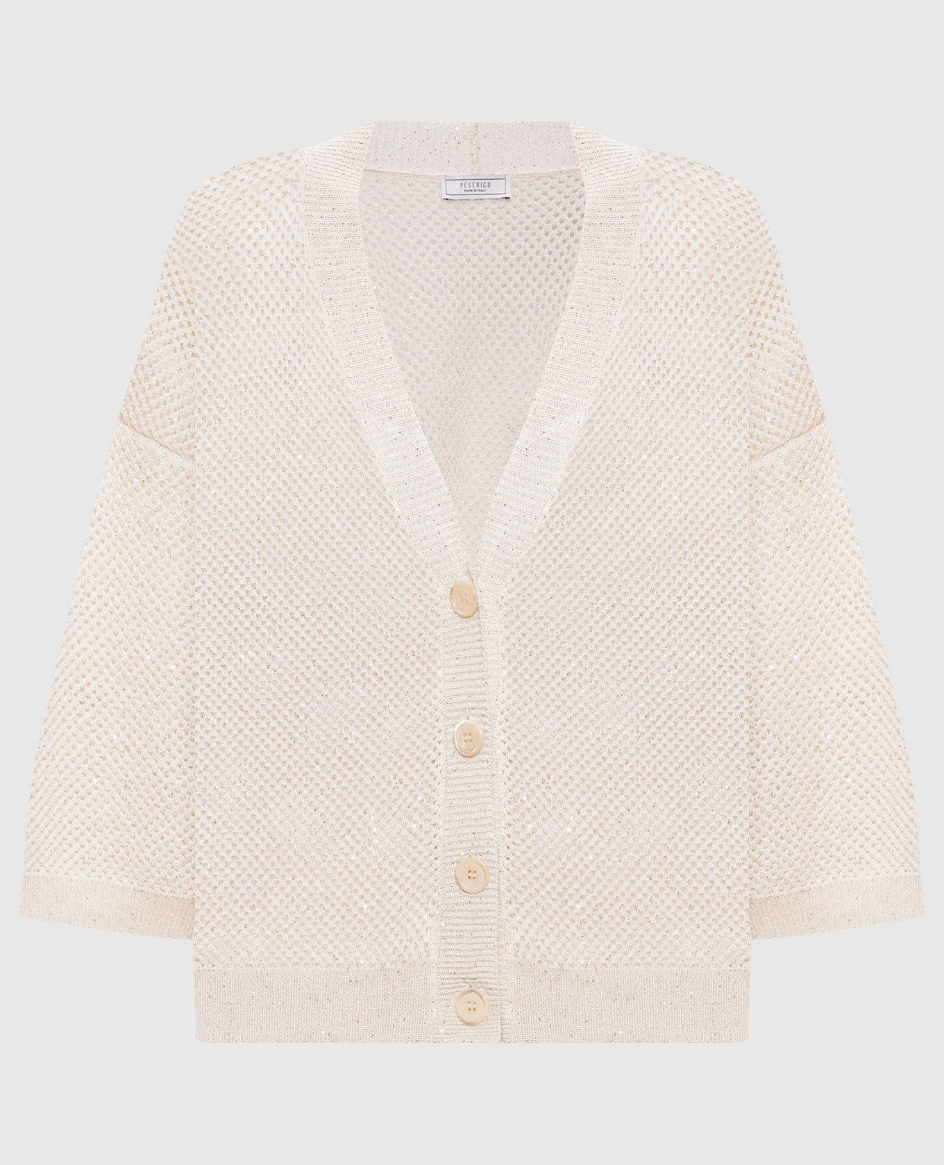 Ажурный кардиган цвета айвори