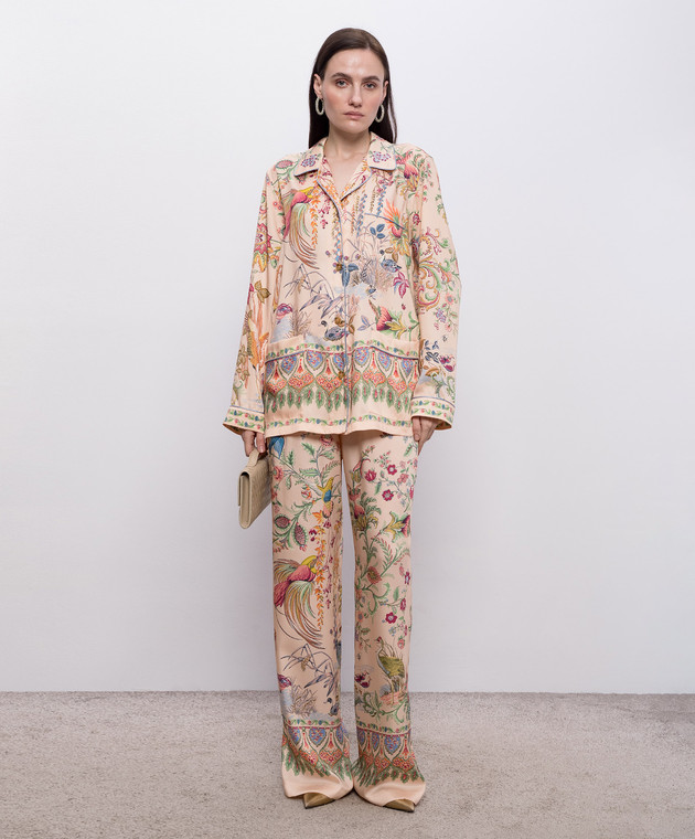 Etro Рожева блуза в піжамному стилі WRIA010099SPSI4 зображення 2
