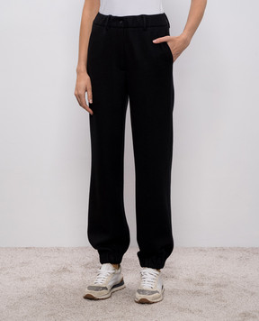 Enrico Mandelli Черные штаны Gymo из кашемира MYGYMO5428