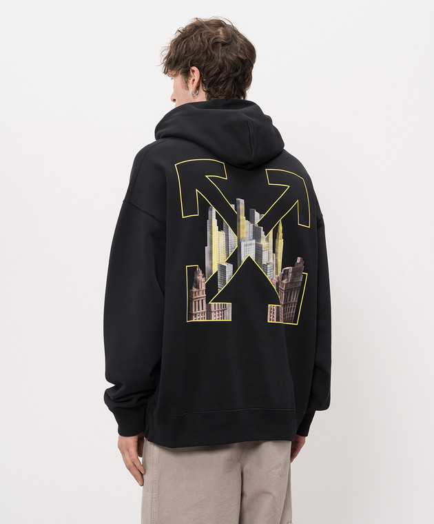 Off-White Черные худи с принтом Palace Arrow 44MBB085Z26F001 изображение 4