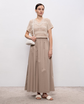 Peserico Бежевый топ с пайетками S99122F0509110