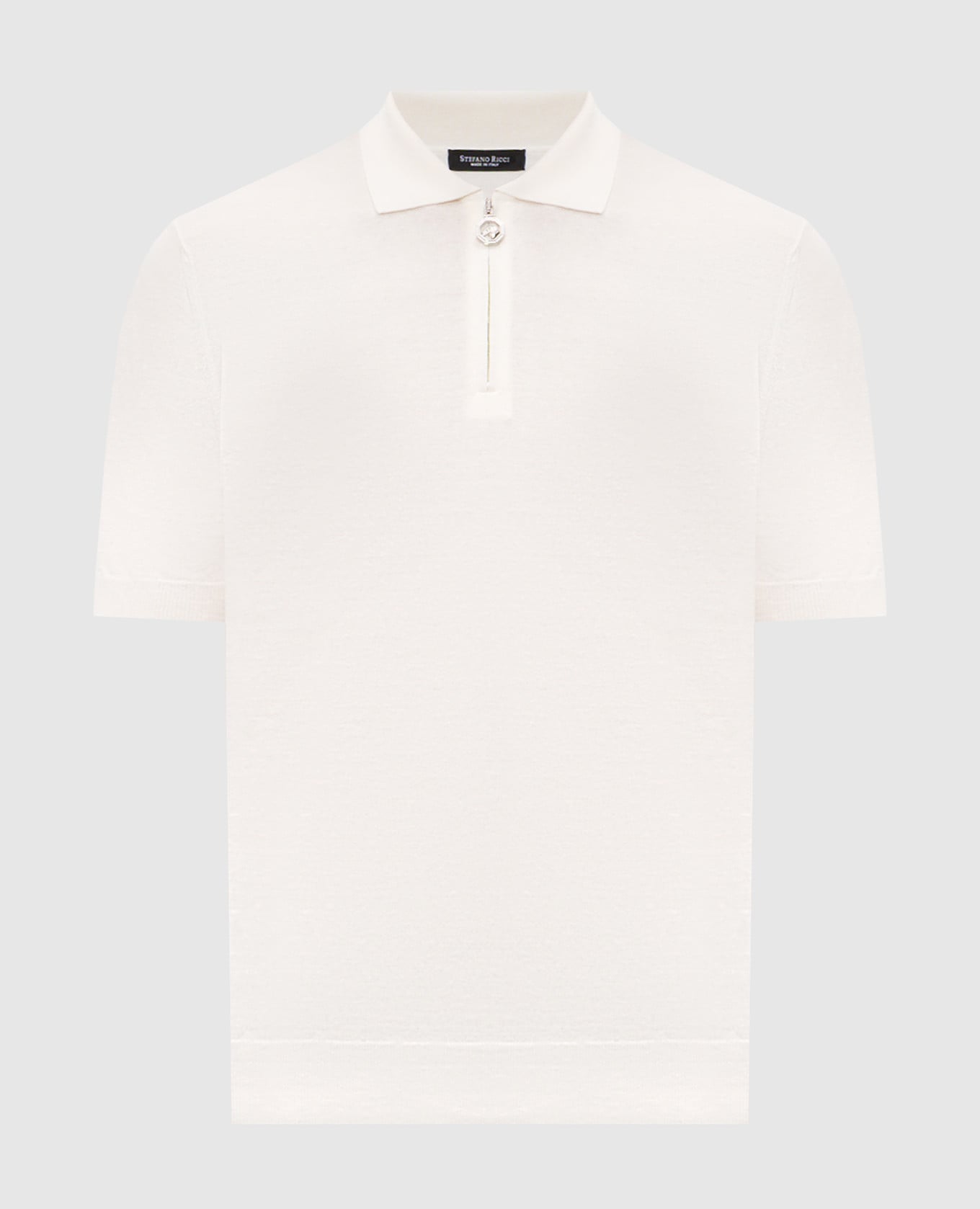 Поло из шелка цвета айвори