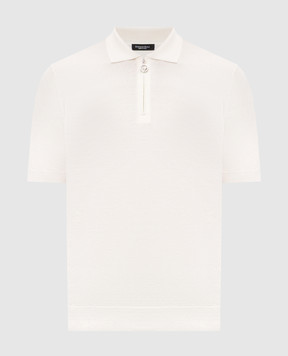 Stefano Ricci Поло із шовку кольору айворі K616445P30F26112