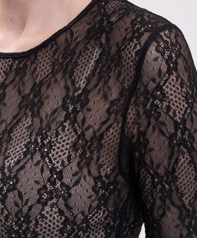 Twinset Черное боди из кружева 262LI2NEE изображение 5