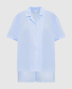 Dore & Rose Блакитна піжама в смужку SHORTSLEEVESTRIPEDPJ