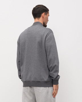 Brunello Cucinelli Серая меланжевая спортивная куртка MW8639072G