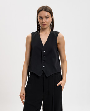 Ann Demeulemeester Черный жилет Tiuku с шелком B0013778FA647