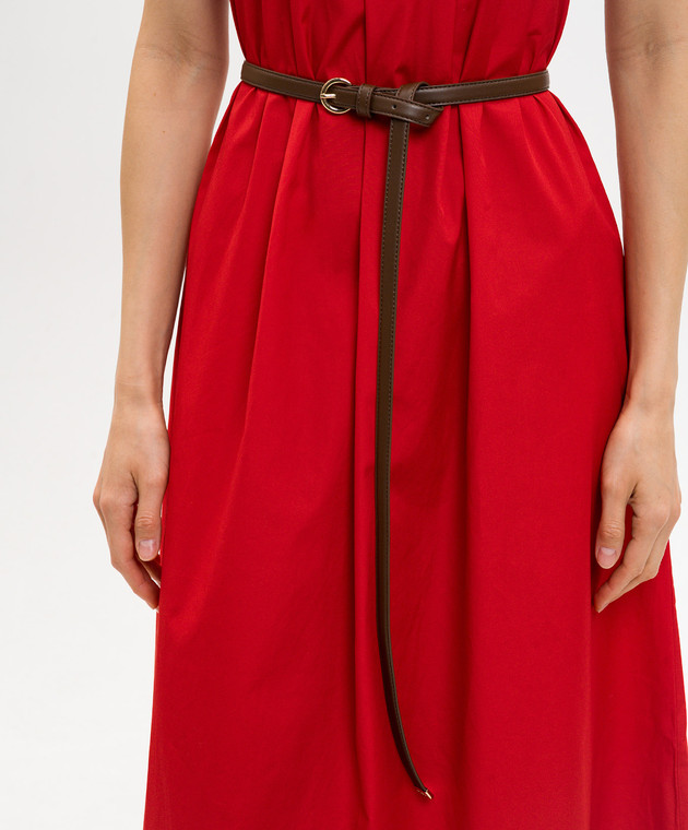 Max Mara Червона сукня з поясом MSTZUPPA зображення 5