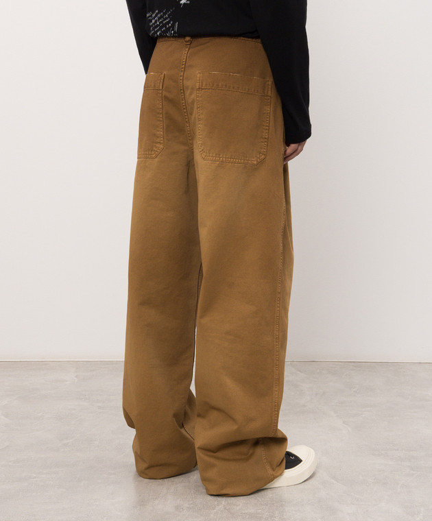 Ann Demeulemeester Коричневые джинсы Sunfa B0014249FA746 изображение 4