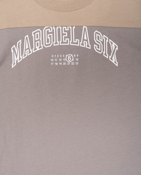 Maison Margiela MM6 Дитяча сіра футболка з принтом логотипа M60980MM04I