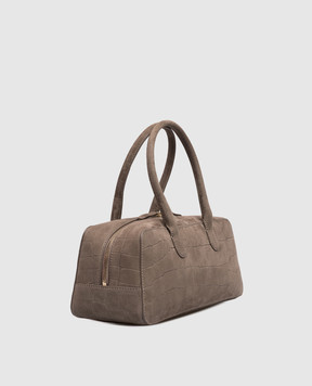 Loulou de Saison Коричнева сумка-багет MAWI з нубука MAWI