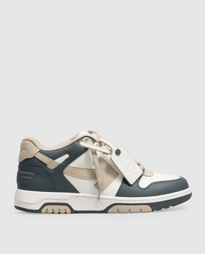 Off-White Серые кожаные кроссовки Out Of Office OF05726310