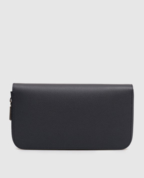 Stefano Ricci Шкіряний клатч синього кольору з емблемою PP312PMR