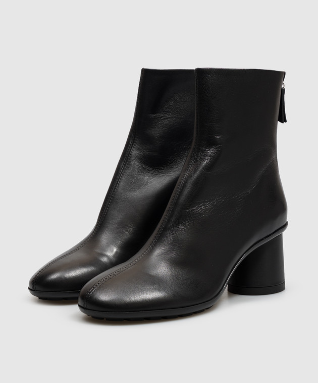 AGL Черные кожаные ботильоны CURVY CURVYBOOTIE изображение 2