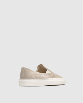 Common Project Бежевые замшевые слипоны 5238