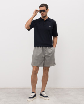 Balmain Сірі шорти з вовни у віндзорську клітинку GH1PA145WD37