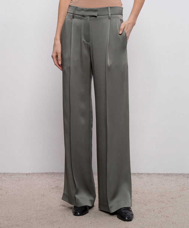 Brunello Cucinelli Зелені штани з ланцюжком моніль M0H38P8884 зображення 3