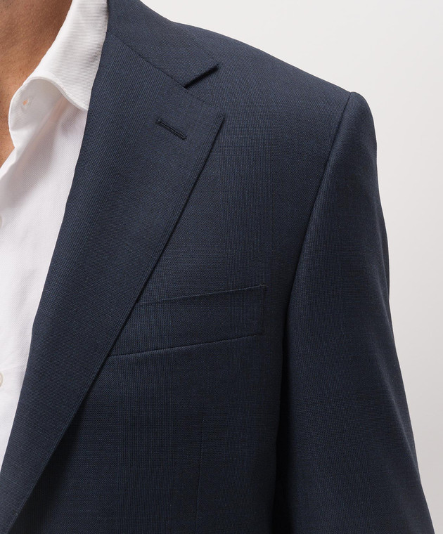 Canali Синий костюм из шерсти BF056811228020 изображение 5