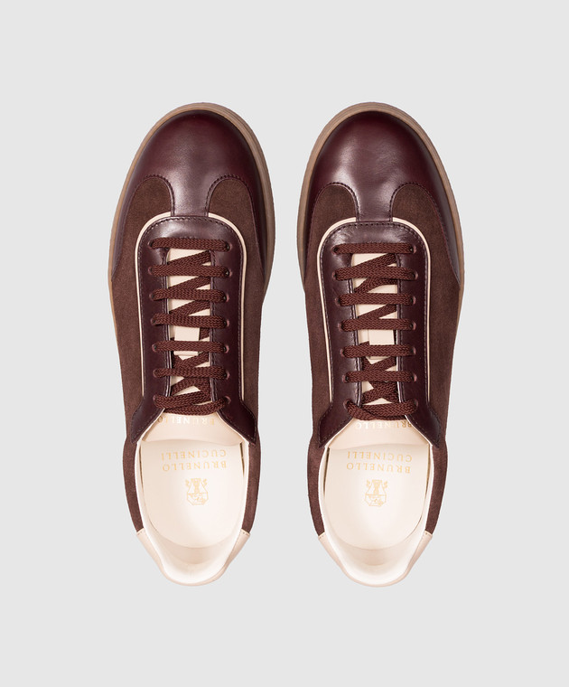 Brunello Cucinelli Коричневые замшевые кроссовки MZULDGJ336 изображение 4
