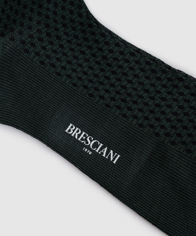 Bresciani Зелені шкарпетки в геометричний візерунок MC034JQ1521XX зображення 2