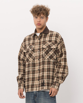 Palm Angels Рубашка Surfer Dream Check в клетку PAMGE005FB002m