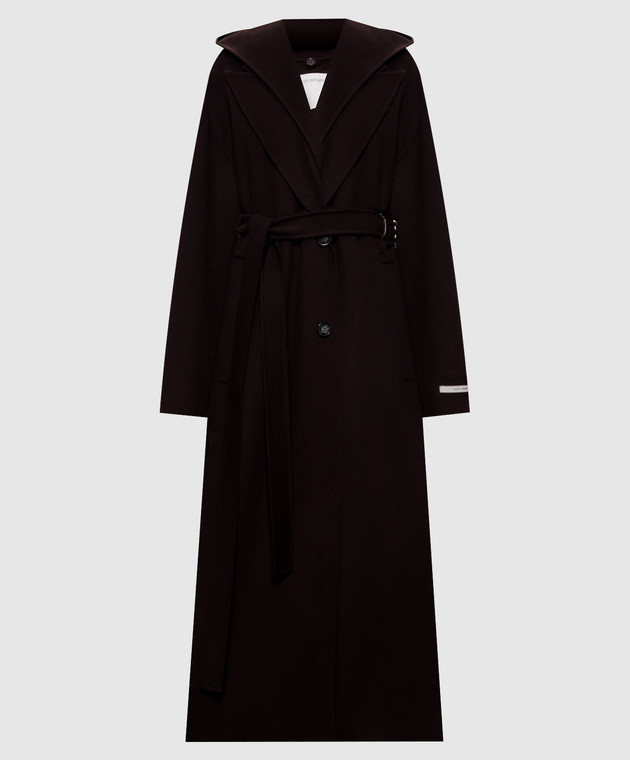 Max Mara Sportmax Коричневое пальто OLMO из шерсти SPXOLMO