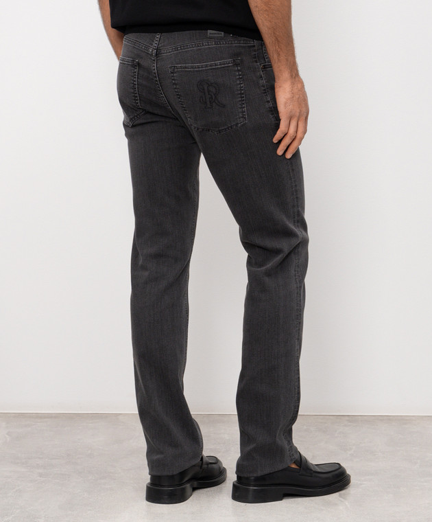 Stefano Ricci Черные джинсы с эффектом потертости MFT62B2280TR107K изображение 4